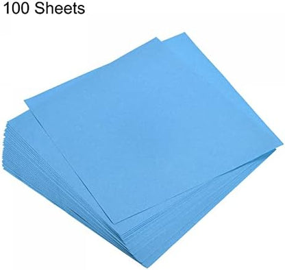 MECCANIXITY 100 Sheets Origami Paper Double Sided Lake Blue 6x6 Inch Square Sheet for Art Craft Project, Beginners, Gifts Decor - Image 3