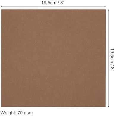 MECCANIXITY 50 Sheets Origami Paper Double Sided 8x8 Inch(20x20cm) Square Sheet for Art Craft Project, Beginners, Gifts Decor, Brown - Image 2
