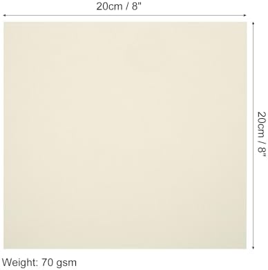 MECCANIXITY 100 Sheets Origami Paper Double Sided 8x8 Inch(20x20cm) Square Sheet for Art Craft Project, Beginners, Gifts Decor, Cream White - Image 2