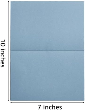 50 Pack Blank Folded Cardstock Cards, Dusty Blue, 5x7 - Image 2
