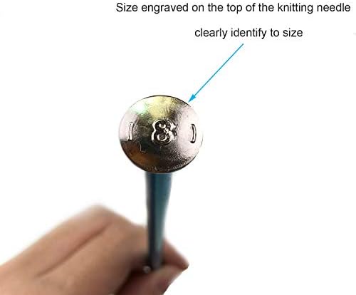 Weabetfu Aluminum Metal Knitting Needle,Colored Straight Single Pointed,10-inch Length for Handmade DIY Knitting,Size US 8(5.0mm) - Image 2
