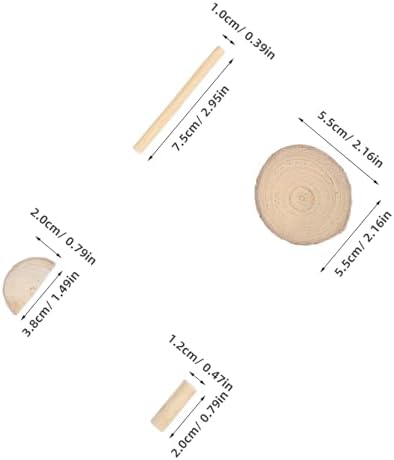 BUTIFULSIC Wooden Craft Kit for Adults Natural Wood Pieces for Crafts, Cylinder, and Semicircular Shapes, Freely Cut and Assembled, for Special Occasions and Living Room - Image 2