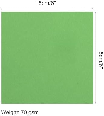 MECCANIXITY 50 Sheets Origami Paper Double Sided Green 6x6 Inch Square Sheet for Art Craft Project, Beginners, Gifts Decor - Image 2