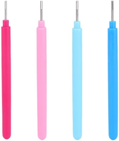 4pcs Paper Quilling Tools, Slotted Curling Pens Paper Flower Rolling Tools for DIY Quilled Creations Card Making Art Crafts Handmade Scrapbooking Supplies (4 Colors) by BOXOB