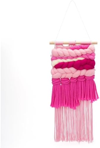 Weaving Loom for Beginners and 1 Set of Weaving Works Complete Yarn Kit with Detailed Friendly Instructions, Parents and Children in The Holiday Experience Weaving Brings Fun Pink - Image 3