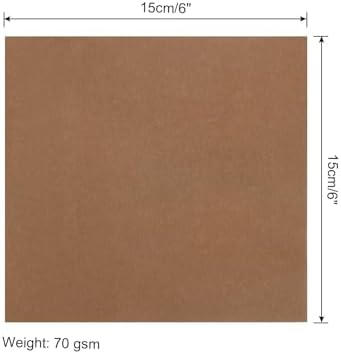 MECCANIXITY 50 Sheets Origami Paper Double Sided Light Brown 6x6 Inch Square Sheet for Art Craft Project, Beginners, Gifts Decor - Image 2