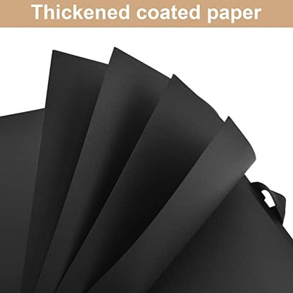 GOTIDEAL 12 x 12 Inch Scrapbook Album with 10 Metallic Markers, Black - Image 6