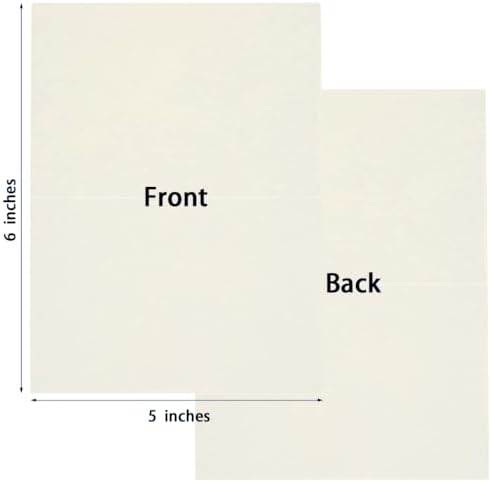 50 Pack Blank Folded Cardstock Cards, Cream Color, 3x5 - Image 2