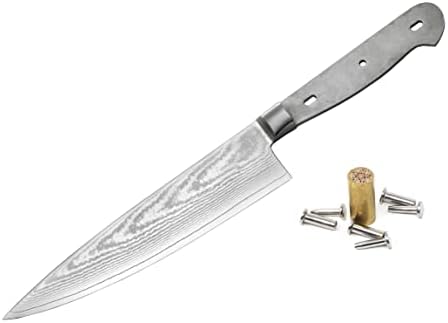 KATSURA Woodworking Project Kit - 7.5-inch Chef's Knife Blank - Japanese VG-10-67 Layers Damascus Steel - NO LOGO by KatsuraCutlery