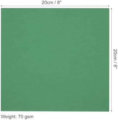 MECCANIXITY 100 Sheets Origami Paper Double Sided 8x8 Inch(20x20cm) Square Sheet for Art Craft Project, Beginners, Gifts Decor, Emerald Green - Image 2