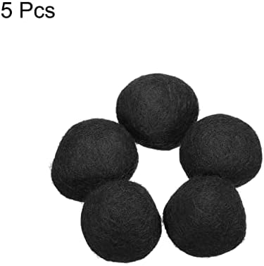 PATIKIL Wool Felt Balls Beads Wool Felting Pom 3cm 30mm Black for Home Crafts Handcrafts Project DIY Pack of 5 - Image 3