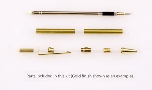 10 Packs Slimline Woodturning Pencil Kits (Chrome) - Image 2