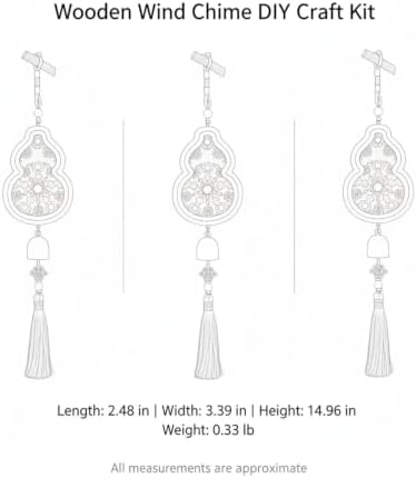 14.96 Inch Wooden Craft Kit with Red Brocade and Pearls for Assembly - Image 7