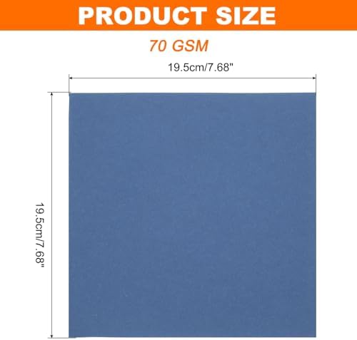 MECCANIXITY 75 Sheet Origami Paper Double Sided 8x8" Dark Blue - Image 2