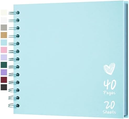 Polaroid Scrapbook Photo Album 7"x7" 20 Sheets 40 Pages Kraft Paper Blue by Hiwhy