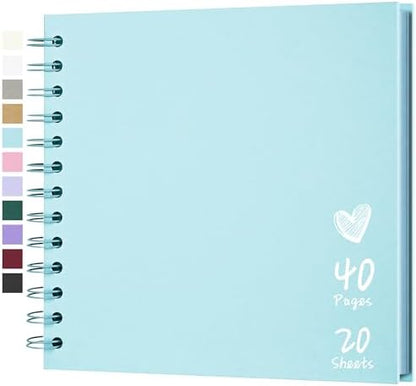 Polaroid Scrapbook Photo Album 7"x7" 20 Sheets 40 Pages Kraft Paper Blue by Hiwhy