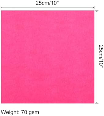 MECCANIXITY 50 Sheet Origami Paper Double Sided Fluorescent Pink 10x10 Inch Square Sheet for Art Craft Project, Beginners, Gifts Decor - Image 2