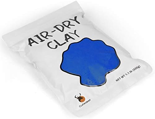 Cutedeer Blue Air Dry Clay, 1.1lb Foam Modeling Clay, Soft Squishy Molding for Kids Adults, Arts & Crafts Project Slime Supplies(1.1lb - 1 Pack, Blue) - Image 6