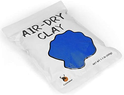 Cutedeer Blue Air Dry Clay, 1.1lb Foam Modeling Clay, Soft Squishy Molding for Kids Adults, Arts & Crafts Project Slime Supplies(1.1lb - 1 Pack, Blue) - Image 6