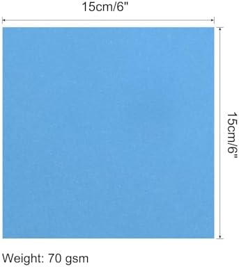 MECCANIXITY 50 Sheets Origami Paper Double Sided Lake Blue 6x6 Inch Square Sheet for Art Craft Project, Beginners, Gifts Decor - Image 2