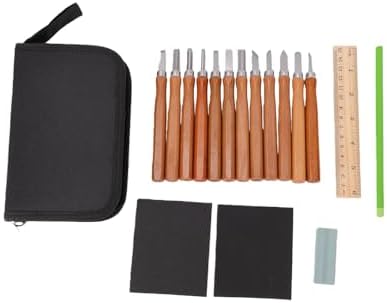 Wood Carving Tools Kit for Beginners, Wood Carving Set, 20 PCS Wood Carving Tool Set Contains Carving Tools Including Walnut Knife, Cut​ Gloves, Whittling Kit for Beginners (brown-18PCS) - Image 2
