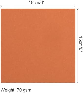 MECCANIXITY 200 Sheets 6x6 Inch(15x15cm) Origami Paper Double Sided Orange Red Square Sheet for Art Craft Project, Beginners, Gifts Decor - Image 2