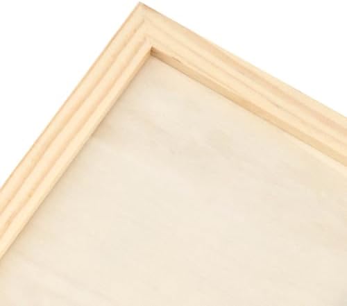 JOIKIT 20 Pack Wood Canvas Panels 6 x 6 x 5/8 Inch, Wooden Canvas Board 15x15x1cm Unfinished Wood Cradled Painting Panel Boards, Artist Wooden Canvases for Burning, Pouring, String Art, Crafts - Image 3