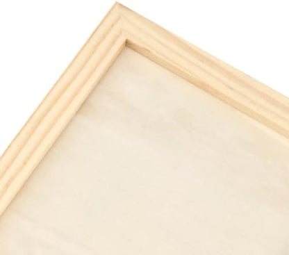 JOIKIT 20 Pack Wood Canvas Panels 6 x 6 x 5/8 Inch, Wooden Canvas Board 15x15x1cm Unfinished Wood Cradled Painting Panel Boards, Artist Wooden Canvases for Burning, Pouring, String Art, Crafts - Image 3