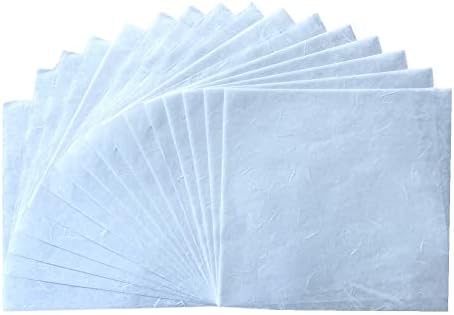 Natural Fiber Mulberry Paper Sheets 6 x 6 Inches, 50 PCS Handmade Craft Paper for Origami, Scrapbooking, Card Making, DIY Decoration, Mixed Media Art (White Color, 6x6 Inch) - Image 5