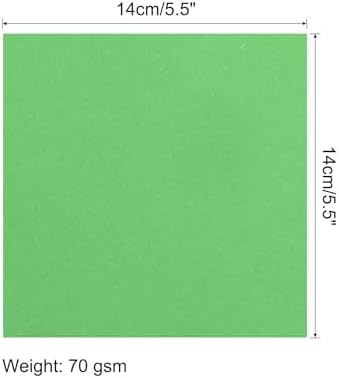 MECCANIXITY 25 Sheet Origami Paper Double Sided Green 5.5x5.5 Inch Square Sheet for Art Craft Project, Beginners, Gifts Decor - Image 2
