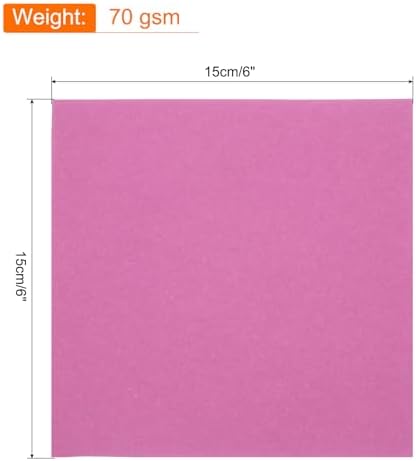 MECCANIXITY 75 Sheet Origami Paper Double Sided 6x6" Rose Red - Image 2