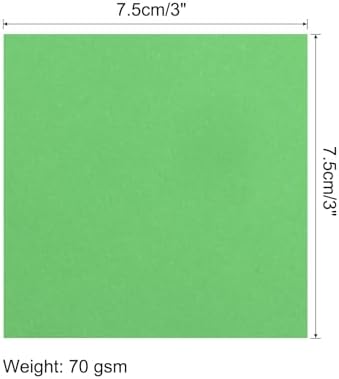 MECCANIXITY 25 Sheet Origami Paper Double Sided Green 3x3 Inch Square Sheet for Art Craft Project, Beginners, Gifts Decor - Image 2