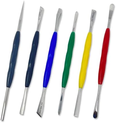 CYNAMED Stainless Steel Spatula Wax & Clay Sculpting Tool Carver Set (6PK) by Cynamed