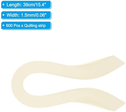 PATIKIL Quilling Strips Paper 600pcs 1.5mm 39cm Origami Paper Quilling Kits for Art DIY Hand Craft Christmas, Apricot - Image 2