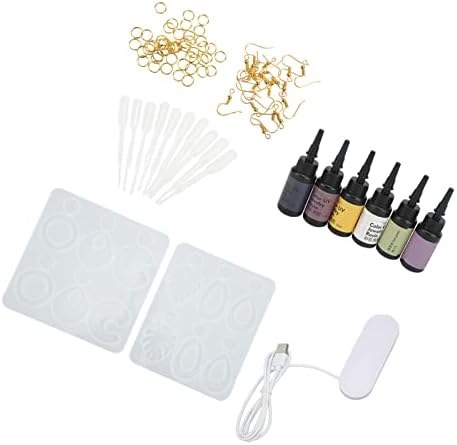 NBZGFD Resin Earring Mold Set with Lamp and Glue, DIY Jewelry Making Kit, Silicone Casting for Earrings Pendants, Includes Ear Hooks Rings for Crafting Unique Gifts - Image 7