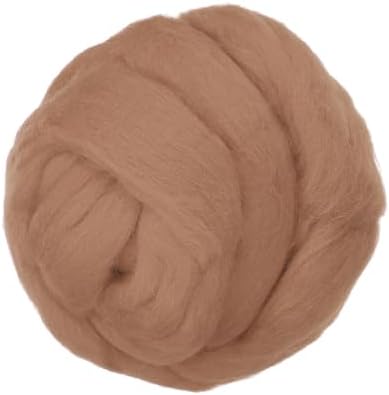 PATIKIL Wool Roving Yarn, 150G/5.3OZ Soft Felting Wool Pure Chunky Roving Yarn Bulk for Needle Felting Knitting Blanket Spinning Weaving DIY Craft, Dark Khaki by PATIKIL