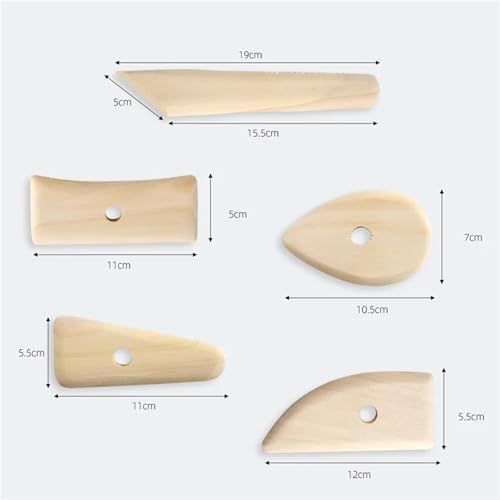 Pottery Tools Pottery Tools Wood Handmade Clay Kit Ceramics Craft Molding Shaping Scraper Polymer Sculpture Air Dry Set(Metal 3sets 30pcs) - Image 4