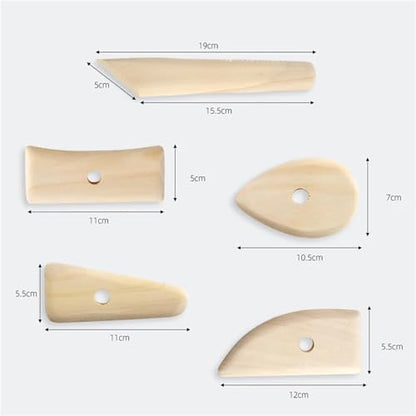 Pottery Tools Pottery Tools Wood Handmade Clay Kit Ceramics Craft Molding Shaping Scraper Polymer Sculpture Air Dry Set(Rubber 3sets 9pcs) - Image 4