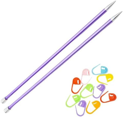 KnitPro Zing 10in US 10.75 (7.0mm) Straight Single Point Knitting Needles by KnitPro