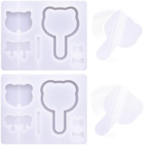 Resin Shaker Molds Lolipop Kitty and Bear Kits Set with Matching Films - Image 4