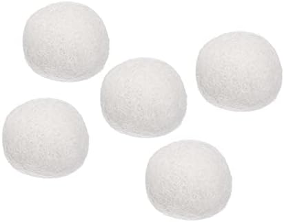 PATIKIL Wool Felt Balls Beads Wool Felting Pom 3cm 30mm White for Home Crafts Handcrafts Project DIY Pack of 5 by PATIKIL