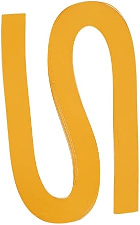 PATIKIL Quilling Strips Paper 120pcs 1/8"(3mm) 54cm Origami Paper Quilling Strip for Art DIY Hand Craft Christmas Golden Yellow by PATIKIL