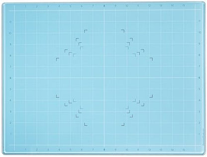 GLASSBOARD STUDIO Glass Craft Mat - Magnetic, Heat & Scratch Resistant - For Crafting, Cutting, Painting, Mixed Media Artwork - Grid Lines, Non-Slip Rubber Feet (Ice 13.5"L x 18"W) by GlassboardStudio