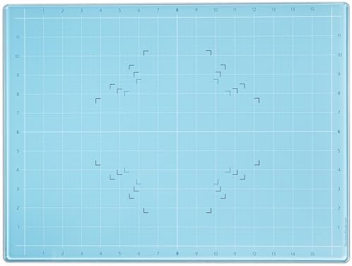 GLASSBOARD STUDIO Glass Craft Mat - Magnetic, Heat & Scratch Resistant - For Crafting, Cutting, Painting, Mixed Media Artwork - Grid Lines, Non-Slip Rubber Feet (Ice 13.5"L x 18"W) by GlassboardStudio