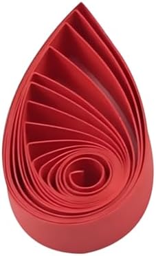 Quilling Paper Strips Red 3mm 5mm 10mm Quill Strip Scarlet Rolled Paper Filigree Strip Bright Red Curled Scroll Coil Paper Strip - 21inch Length (3mm-0.12inch) - Image 2
