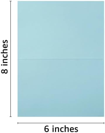 50 Pack Blank Folded Cardstock Cards, Light Blue, 4x6 - Image 2