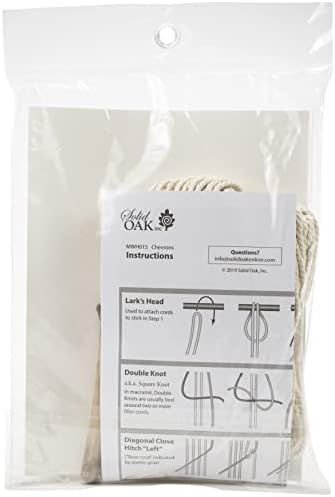 Solid Oak Small Format Macrame Kit-Chevrons - Image 2