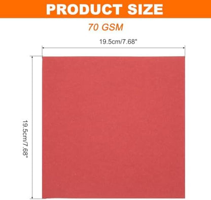 MECCANIXITY 75 Sheet Origami Paper Double Sided 8x8" Red - Image 2