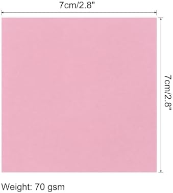 MECCANIXITY 100 Sheet Origami Paper Double Sided Pink 2.5x2.5 Inch Square Sheet for Art Craft Project, Beginners, Gift Decoration - Image 2