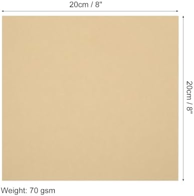 MECCANIXITY 100 Sheets Origami Paper Double Sided 8x8 Inch(20x20cm) Square Sheet for Art Craft Project, Beginners, Gifts Decor, Khaki - Image 2